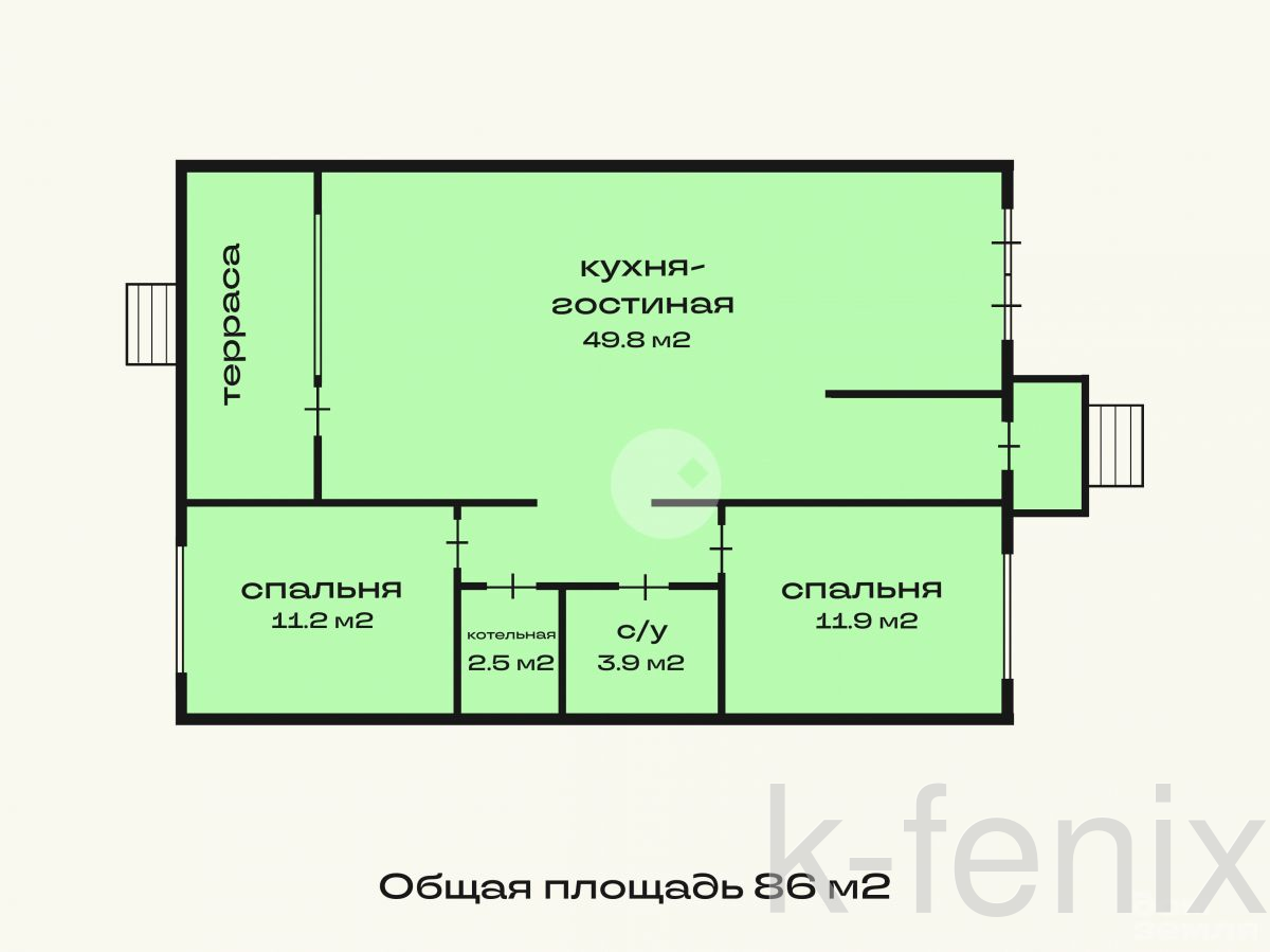дом 86 метров, участок 6 сот